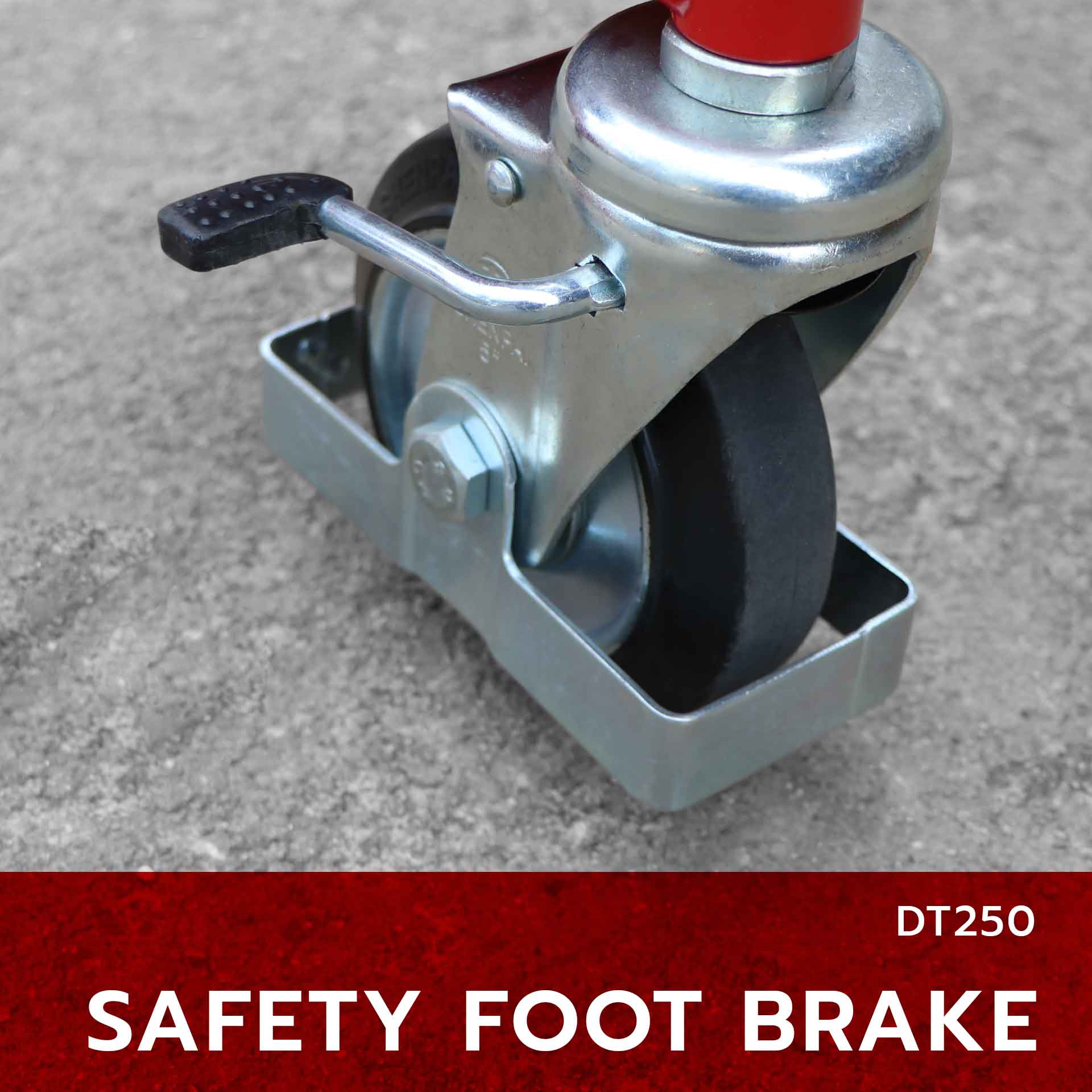 Hydraulic drum truck safety foot brake dt250
