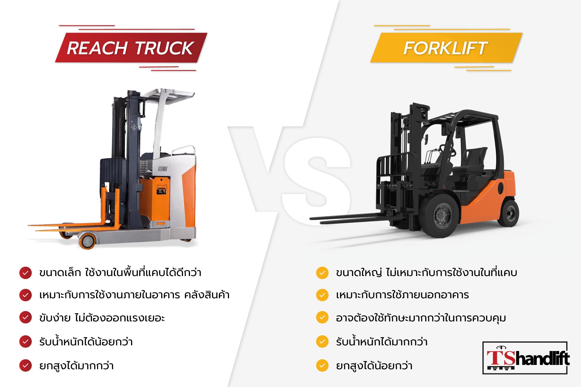 ข้อแตกต่างระหว่าง reach truck กับ forklift