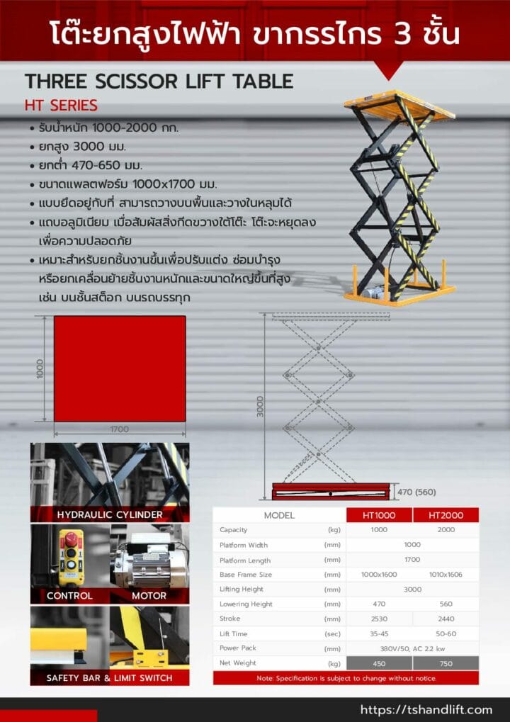 Catalog three scissor lift table ht series pdf