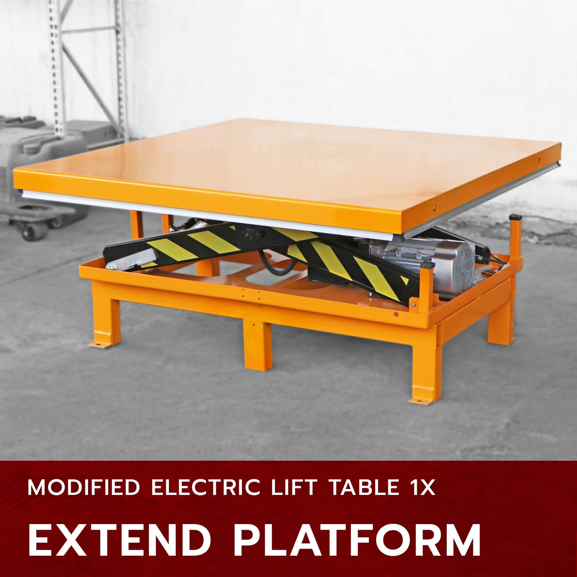 ขยายแพลตฟอร์ม [modified] x-lift table 1x i ต่อขาเพิ่ม ผลิตหน้าโต๊ะใหม่